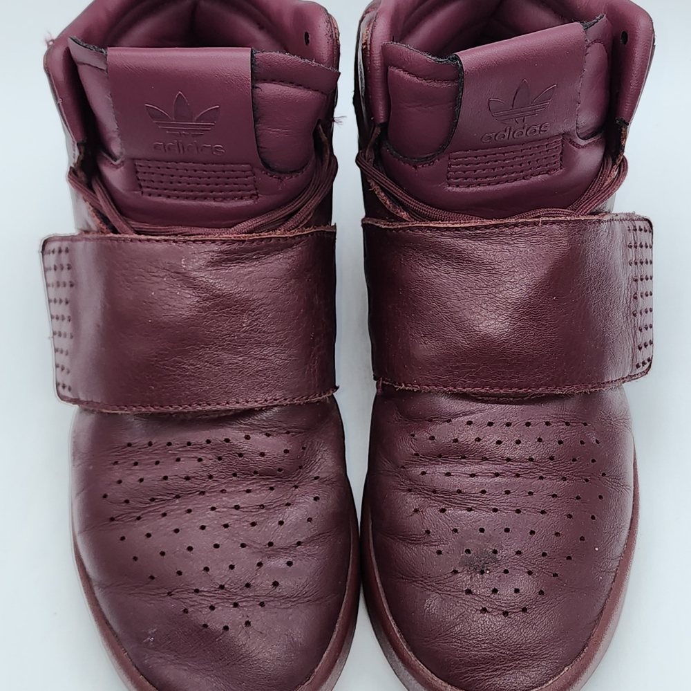 Maroon Adidas Tubular Invaders High Tops Size 5 Boy's/Men's 7 Women's Leather